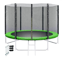 Батут SKYJUMP (СКАЙДЖАМП) PRO 252 cм (УСИЛЕННЫЙ) с защитной сеткой и лестницей
