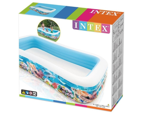 Бассейн надувной Intex Тропические рифы, размер 310х178х51 см, арт. 58485
