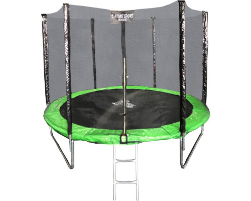 Батут Atlas Sport (атлас спорт) 312 см с защитной сеткой и лестницей Green Батут Atlas Sport (атлас спорт) 312 см с защитной сеткой и лестницей Green
