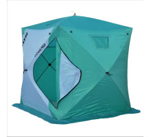 Зимняя палатка куб Bison Legend (200х200х210), бело/зеленая, арт. 445672
