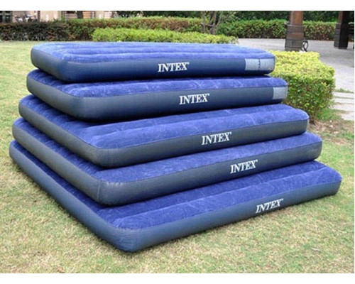 Надувной матрас Intex (усиленный) 183х203х25см с ручным насосом, арт. 64755