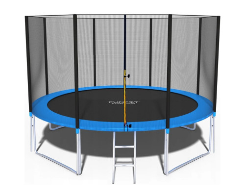 Батут Funfit (12FT) (фанфит) PRO 374 см (УСИЛЕННЫЙ) с лестницей и длинными ножками