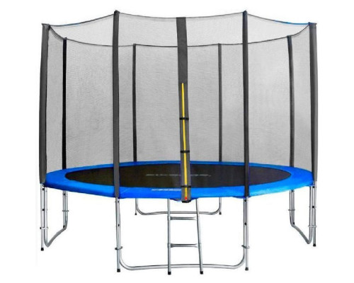Батут Funfit (12FT) (фанфит) PRO 374 см (УСИЛЕННЫЙ) с лестницей и длинными ножками