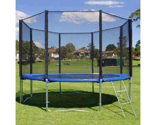 Батут Funfit (12FT) (фанфит) PRO 374 см (УСИЛЕННЫЙ) с лестницей и длинными ножками