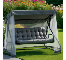 Садовые качели ПИК Лючия (Серый ТАФТИНГ), 2115х1543х1600 мм