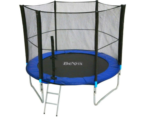 Батут Bebon Sport 10FT (305-312 см) с лестницей и внешней сеткой безопасности со складными стойками