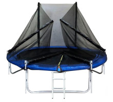 Батут Funfit (фанфит) PRO 312 см (УСИЛЕННЫЙ) с лестницей и длинными СКЛАДНЫМИ ножками