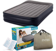 Надувная кровать Intex 152x203x42 Deluxe Pillow Rest Reised Bed, встроенный насос 220V, арт.  64136