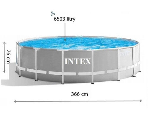 Каркасный бассейн Intex 366 х 76см с фильтр-насосом 2000 л/ч, арт. 26712 Каркасный бассейн Intex 366 х 76см с фильтр-насосом 2000 л/ч, арт. 26712