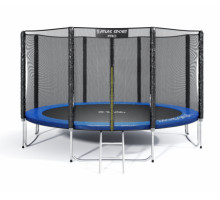 Батут Atlas Sport 374 см - 12ft PRO (усиленные опоры) с внешней сеткой и лестницей